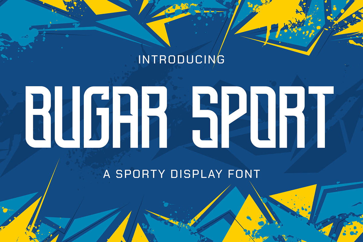 Bugar Sport - Sporty Display Font, a Sans Serif Font by StringLabs (Photo 1 of 10)