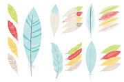 Fresh Tribal Feathers Clipart, an Illustration by Amanda Ilkov (Thumbnail 3 of 4)