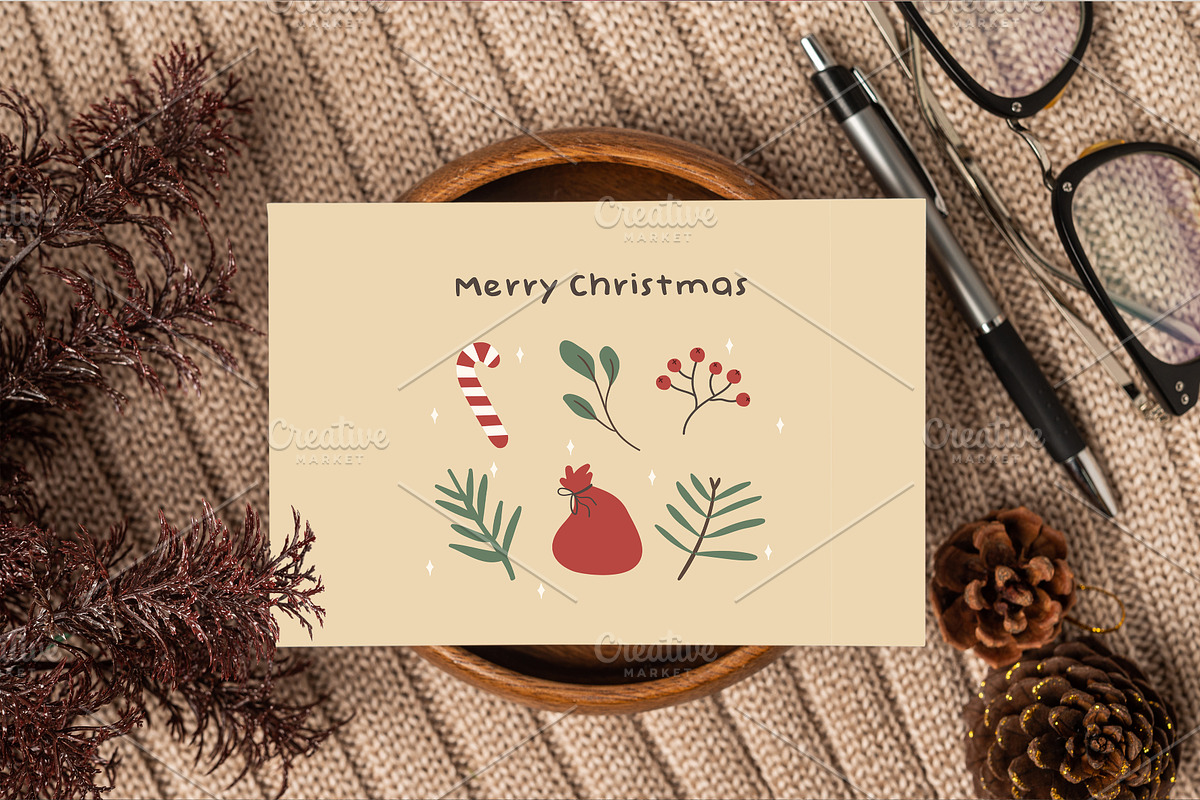 Christmas Winter Abstract Vol.4, a Decorative Illustration by Hanazumi (Photo 10 of 17)