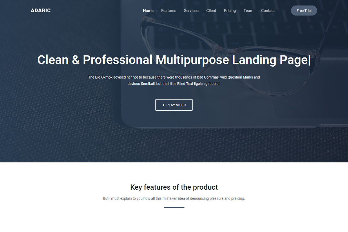 Adaric - Landing Page Template, a HTML Template by Pichforest Studio (Photo 6 of 6)
