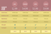 2 Pricing Tables Template (Flat), a Templates & Theme by Renovatio (Thumbnail 1 of 2)