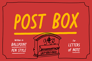 Post Box - Ballpoint Pen Sans, a Script Font by Great Scott!