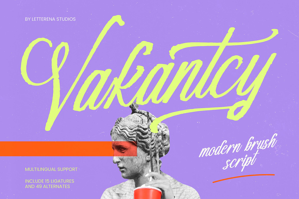 Vakantcy Modern Brush Script, a Script Font by Letterena Studios Script (Photo 1 of 10)
