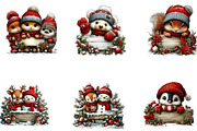 Whimsical Christmas Woodland Animals, a Seasonal Illustration by CreationArt (Thumbnail 5 of 5)