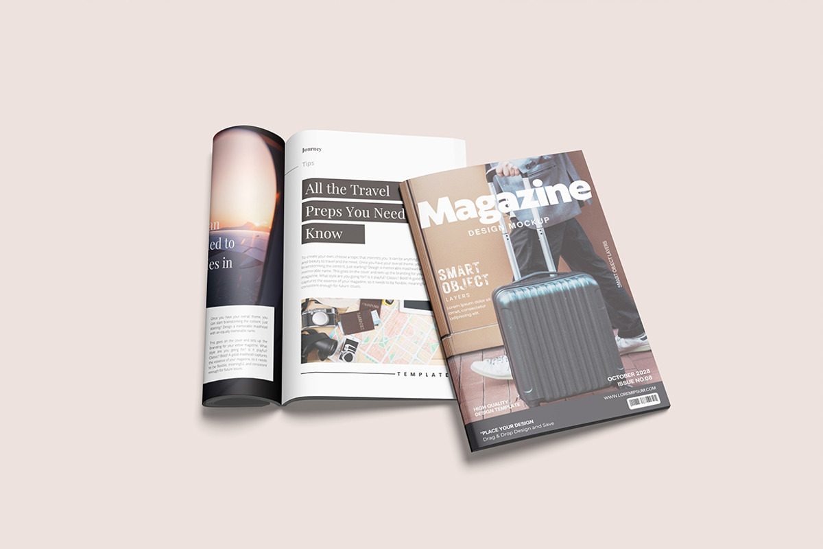 Magazine Mockup, a Product Mockup by bimockup (Photo 2 of 6)
