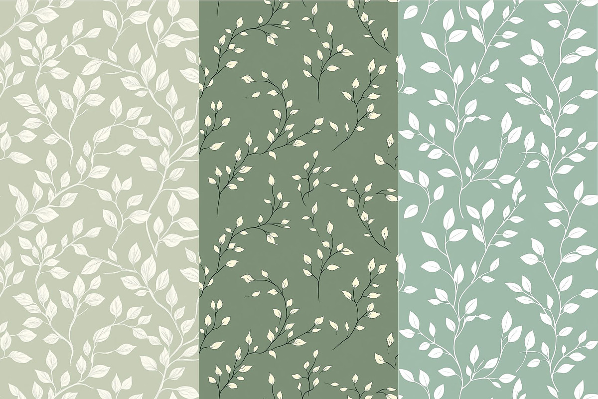 12 Serenity Sprigs Seamless Patterns, a Pattern Graphic by Inknfolly (Photo 3 of 7)