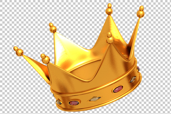 Golden Crown - 3D Render PNG preview 2