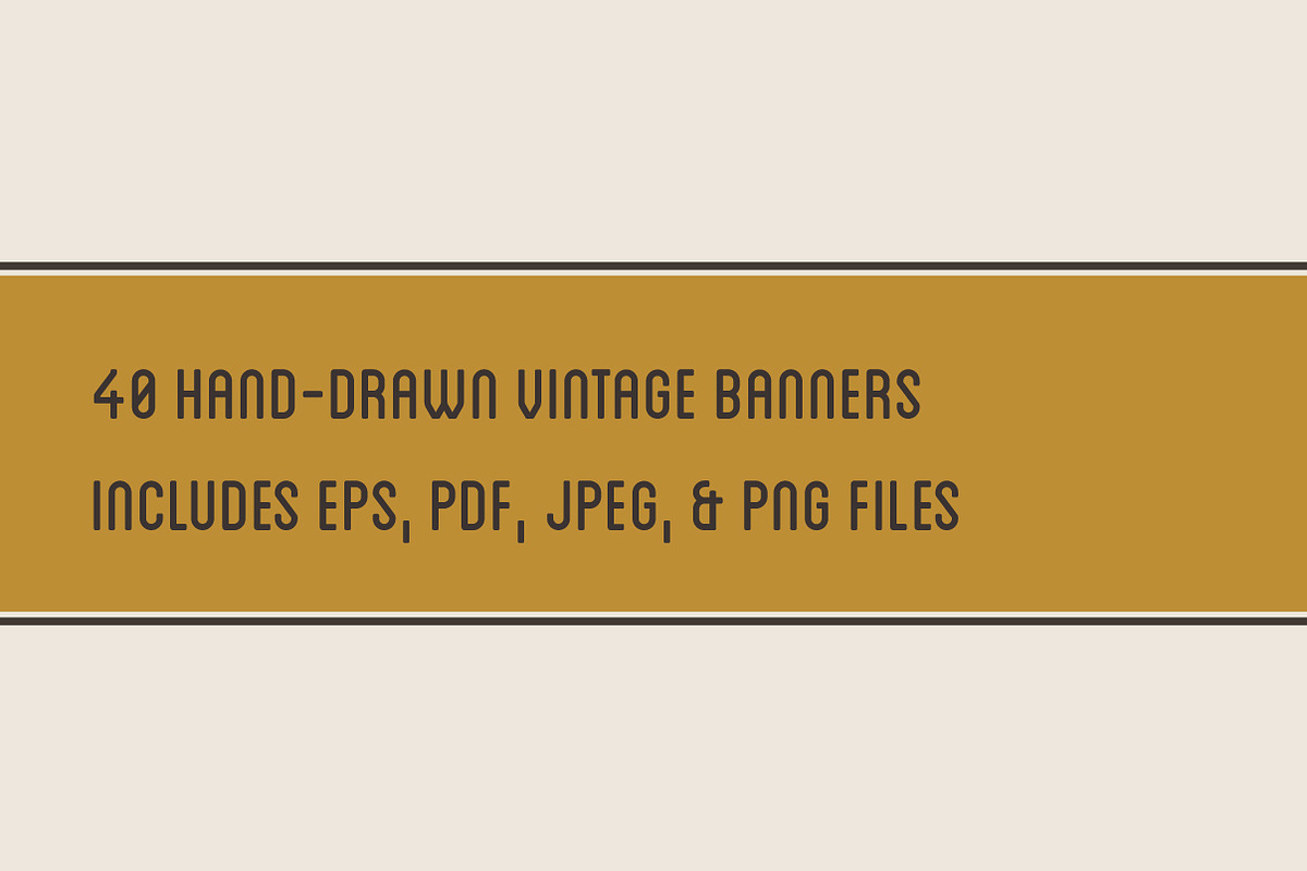 40 Hand-Drawn Vintage Banners, an Illustration by Britt & Kit (Photo 2 of 3)