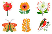 Fall Florals and Woodland Clipart, an Illustration by CreationArt (Thumbnail 4 of 6)