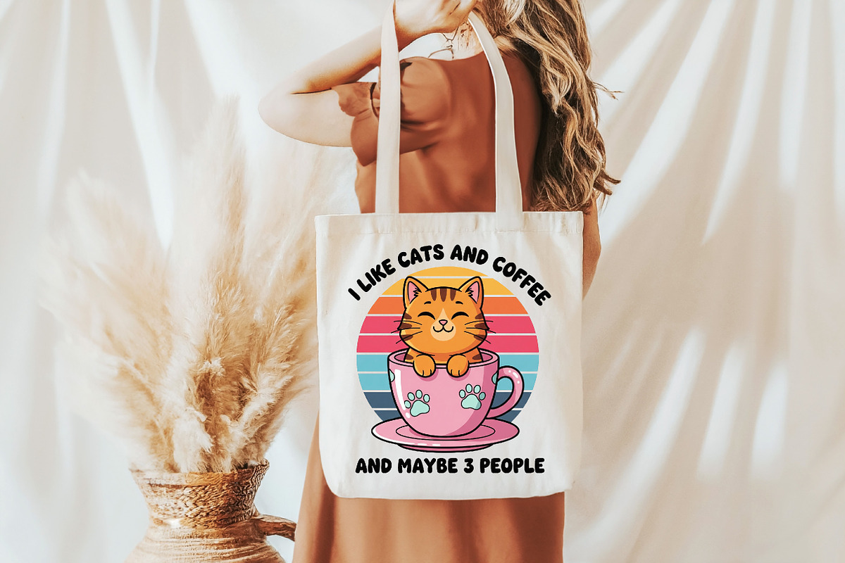 I Like Cats And Coffee Funny Cat, an Illustration by DreamCafeArt (Photo 3 of 6)