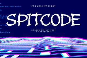 Spitcode – Modern Display Font, a Serif Font by overlaytemplates