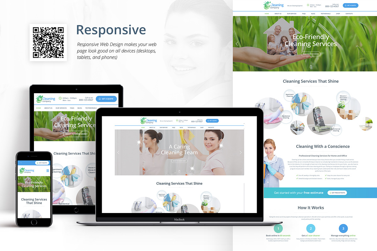 Cleaning Services HTML template, a HTML Template by TonyTemplates (Photo 2 of 5)
