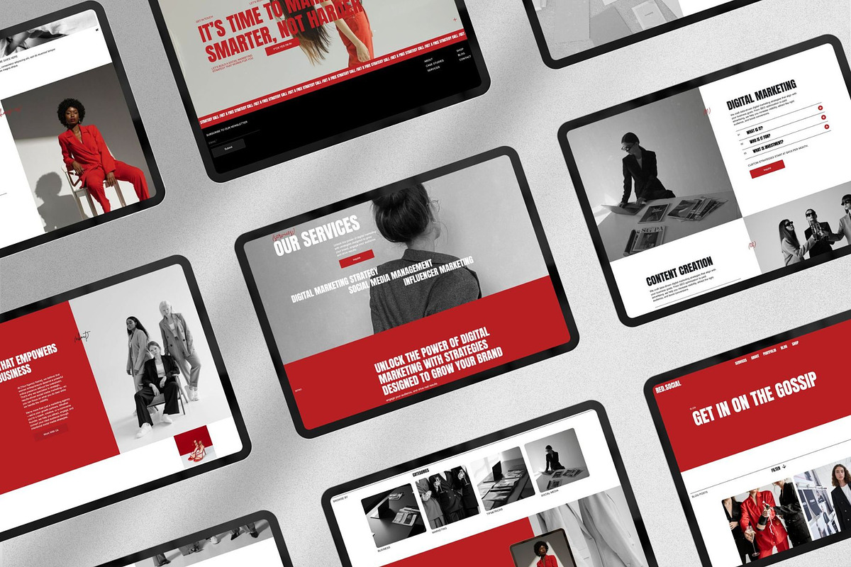 Showit Marketing Agency Website Red, an App Template by Digital&Chic (Photo 6 of 8)
