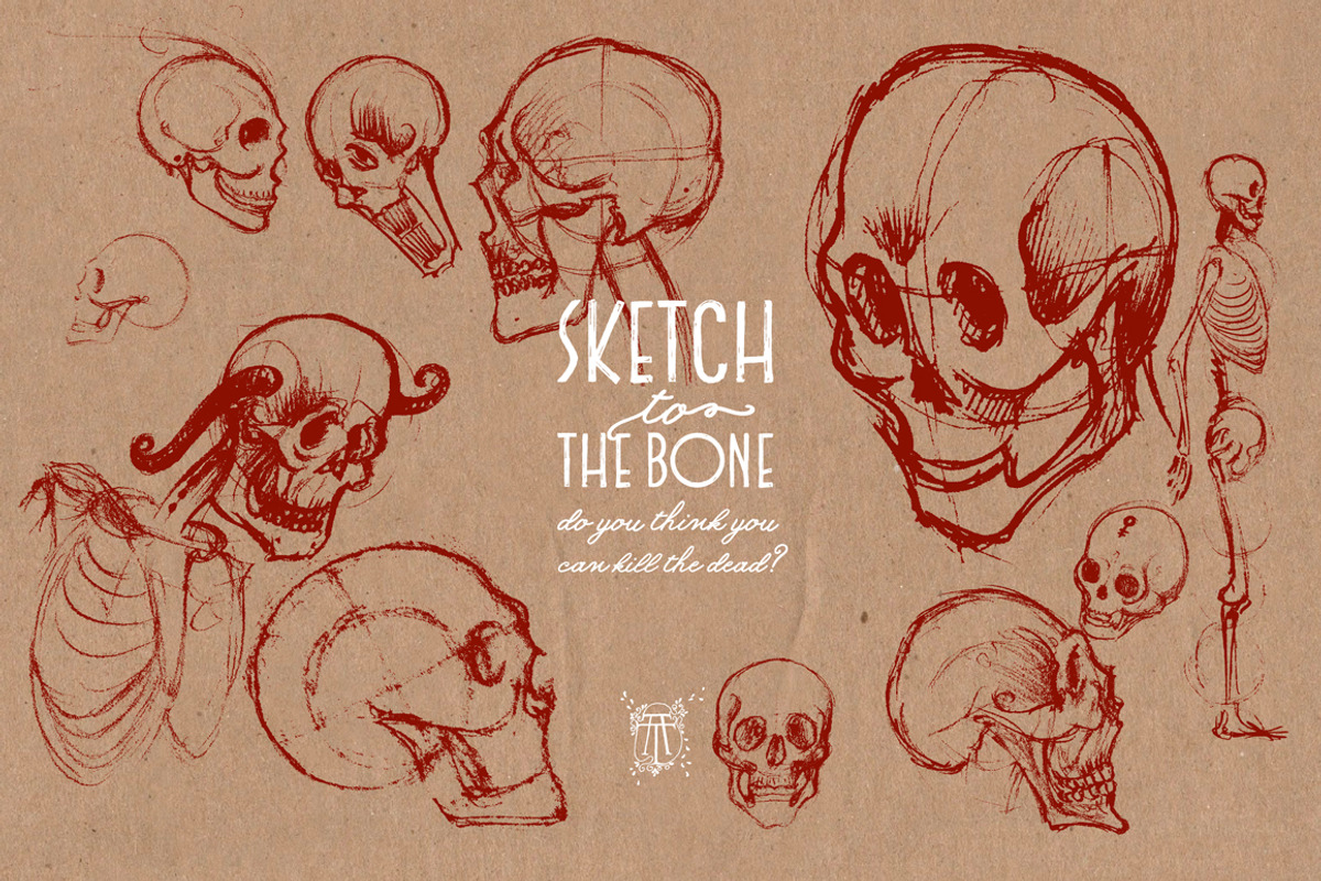 Skulls - Sketch 2 The Bone, an Illustration by Andrea Tardivo (Photo 4 of 4)