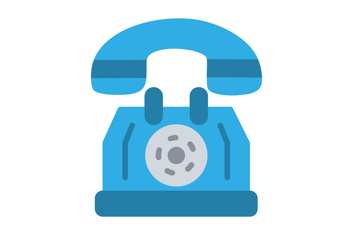 Telephone Flat Icon, a Duotone Icon by Pexelpy (Photo 1 of 2)