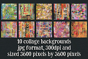 Collage Art Backgrounds Set 2, a Texture Graphic by Heather Green Designs (Thumbnail 7 of 7)