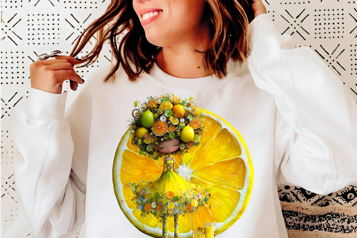 Whimsical lemon Girl Clip Art, an Illustration by SinaCreation (Photo 4 of 9)