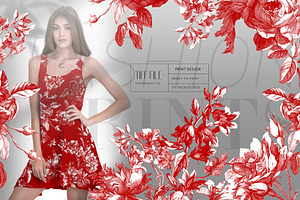 Scarlet, Exquisite Floral Toile!