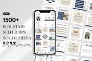 1500+ Real Estate Seller Tips Canva, a Social Media Template by Studioxhq (Thumbnail 1 of 6)