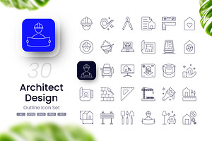 Architecture Design Icons, an Outline Icon by cidcud_graphic