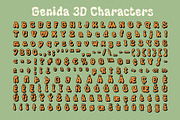 Genida 3D, a Sans Serif Font by Craft Supply Co. (Thumbnail 7 of 8)