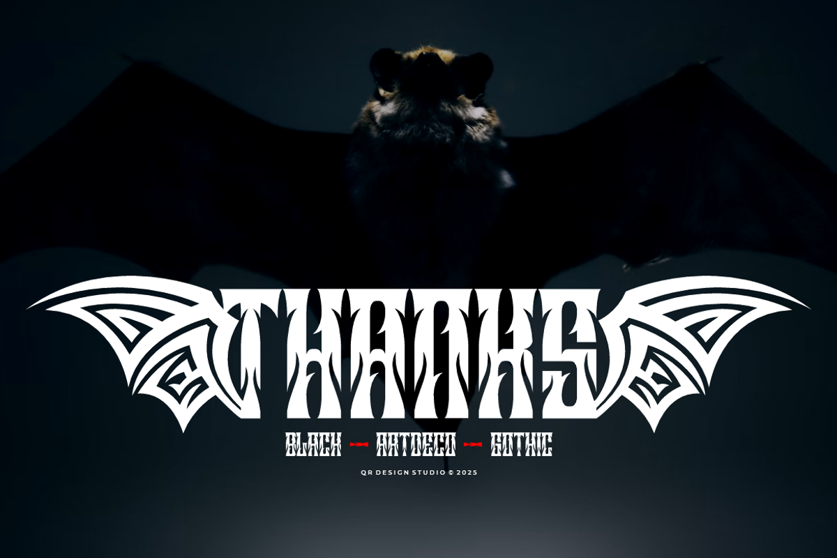 Black Calong - Artdeco Font, a Blackletter Font by QR Design Studio (Photo 8 of 8)