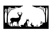 Wildlife Forest Silhouette Vector Bu, an Illustration by Designs_River (Thumbnail 42 of 51)