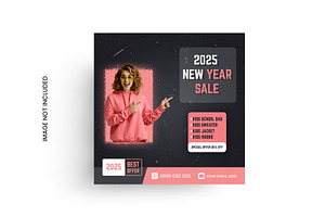 New year Sale Social Media poster, a Social Media Template by graphics city