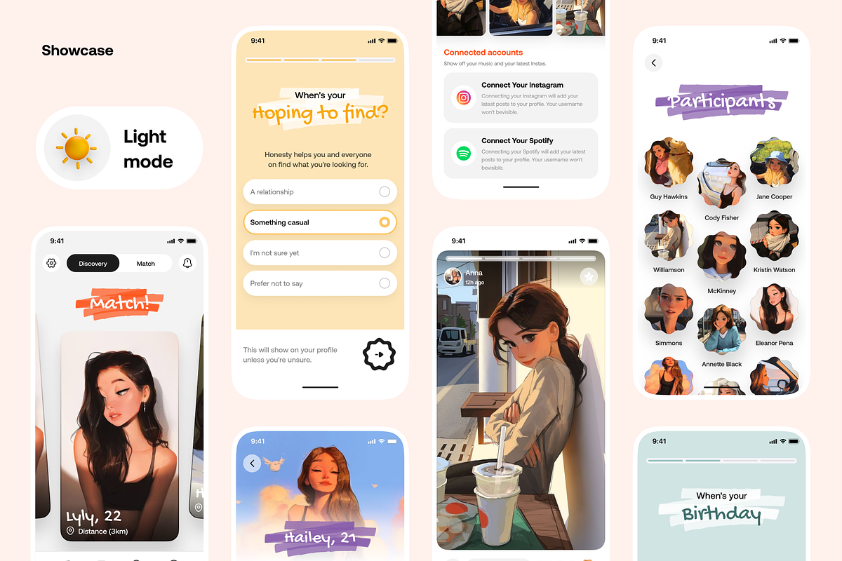 Dating App UI Kit, an App Template by Trung (Photo 5 of 8)