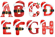 Winter Christmas Santa Alphabet PNG, an Illustration by SinaCreation (Thumbnail 2 of 7)