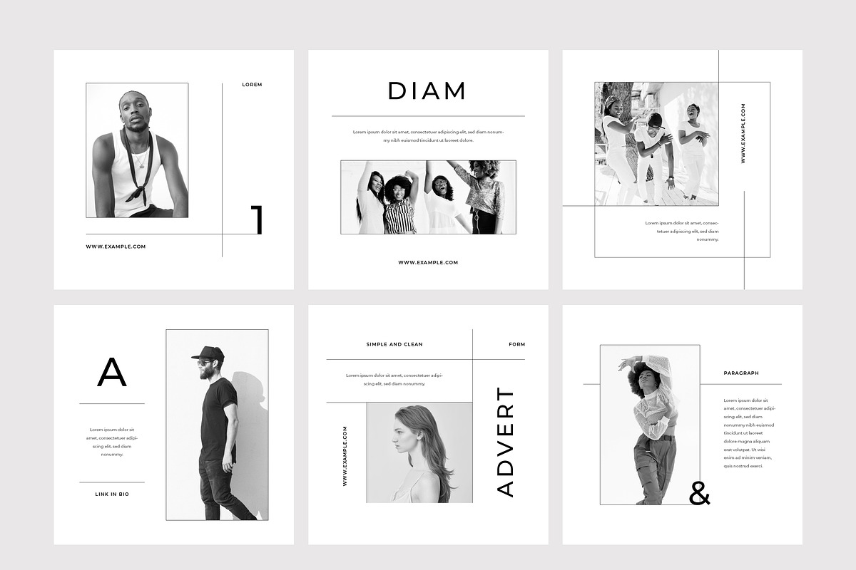 Minimal Fashion Instagram Templates, a Social Media Template by Filip Studio (Photo 1 of 2)