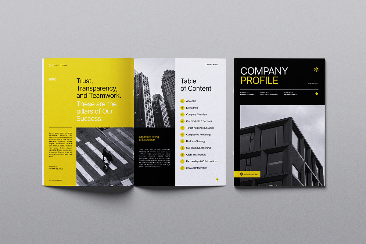 Company Profile Brochure Template, a Brochure Template by Portocraft (Photo 2 of 6)
