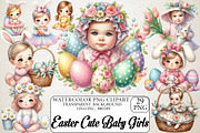 Easter Cute Baby Girls Sublimation, an Illustration by DreamPrint404 (Thumbnail 1 of 5)