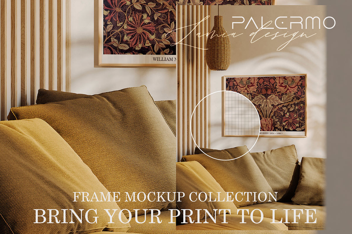 Palermo Room & Natural Frame Mockup, a Household Mockup by LAMIA DESIGN (Photo 2 of 21)