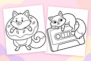 Crazy Foxes Coloring Pages Vol. 2, an Animal Illustration by Inkivelle Studio (Thumbnail 2 of 3)