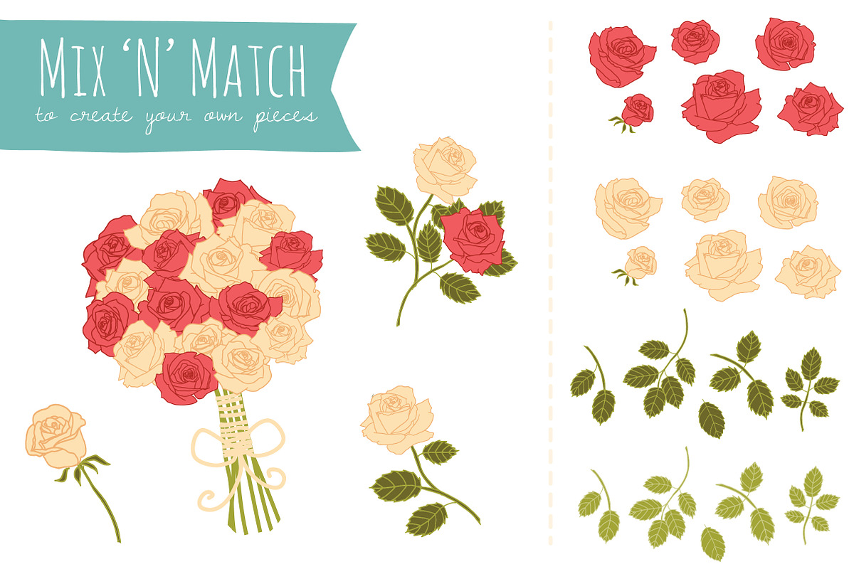 32 Rose Clip Art & Vectors preview 3