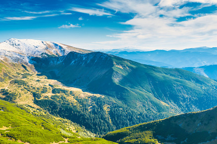 Blue mountains and green hills, a Nature Photo by Vapi