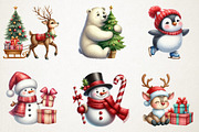 Frosty Friends & Festive Fun Clipart, an Illustration by RobertsArt (Thumbnail 7 of 7)