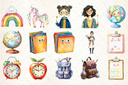 Whimsical Teacher Themed Clipart, an Illustration by Rose Art (Thumbnail 2 of 7)