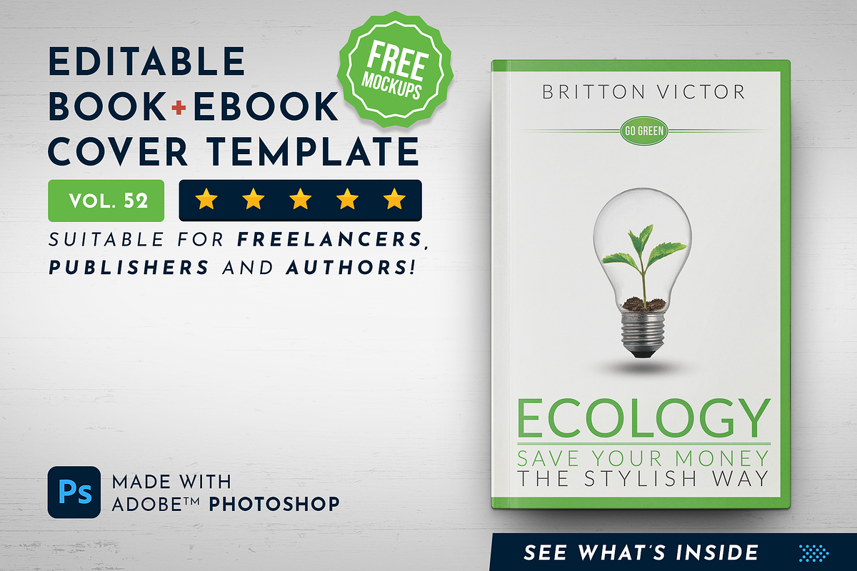 Book Cover Template 52, a Templates & Theme by Digital Goods (Photo 1 of 11)
