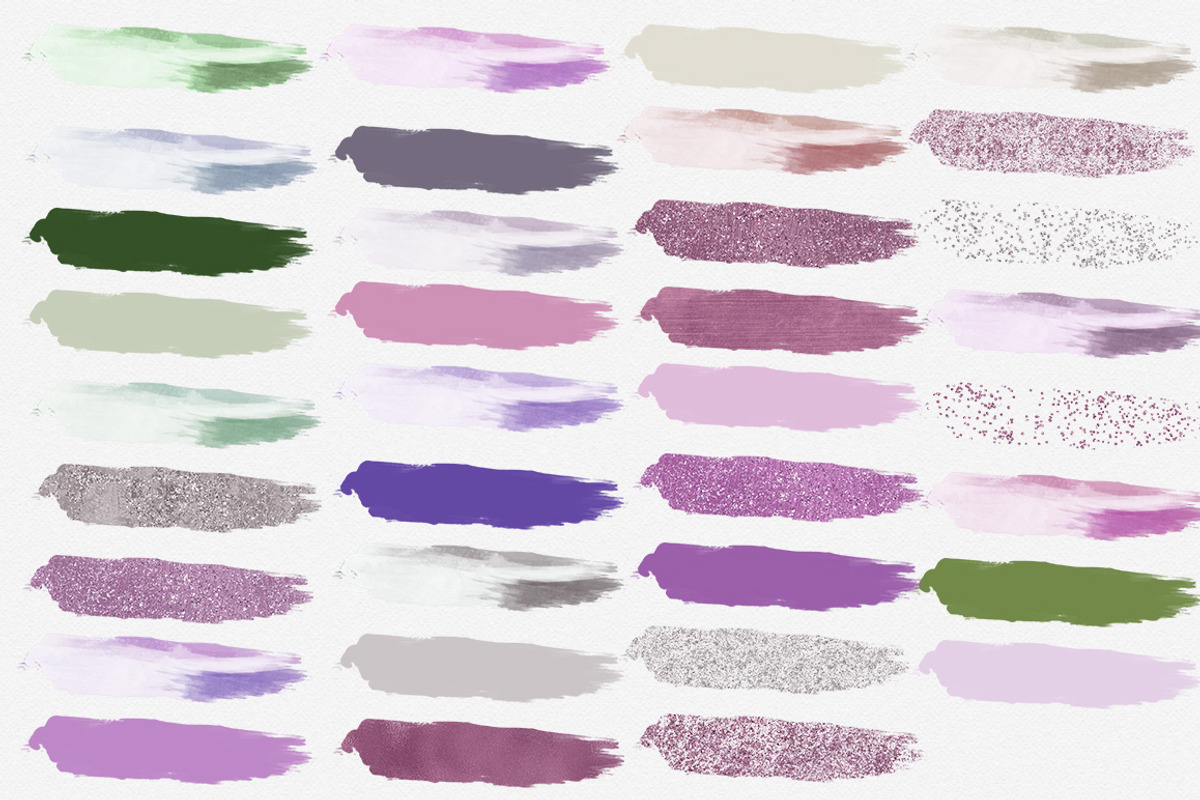 Watercolor Paint Strokes in Wisteria, a Texture Graphic by ClipartBrat Graphics (Photo 2 of 2)