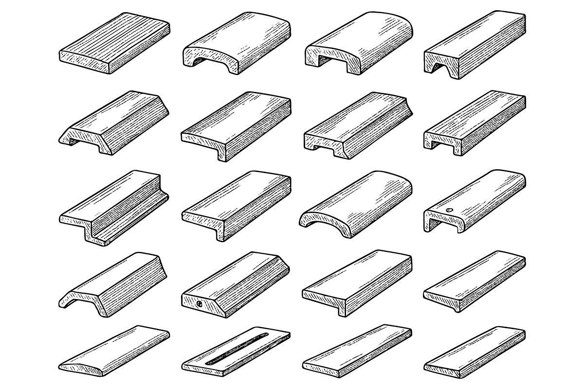 Wood Molding Styles Collection, an Object Graphic by RT Studio
