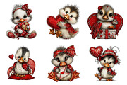 Cute Baby Duck Valentine Clipart, an Illustration by SinaCreation (Thumbnail 5 of 11)