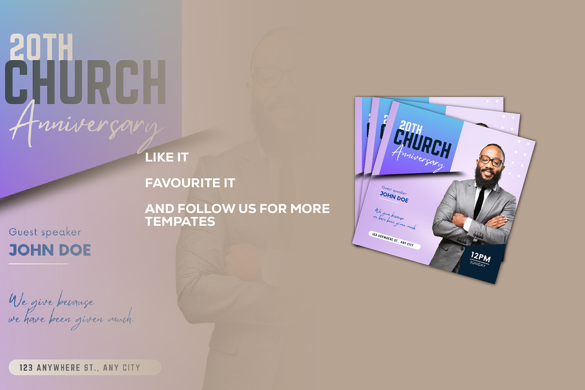 Church Flyer Canva Template, a Social Media Template by Sipi_Graphics (Photo 3 of 3)