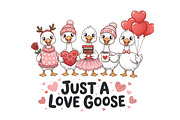 Valentine Goose, Funny Valentine, an Illustration by Designking (Thumbnail 3 of 6)