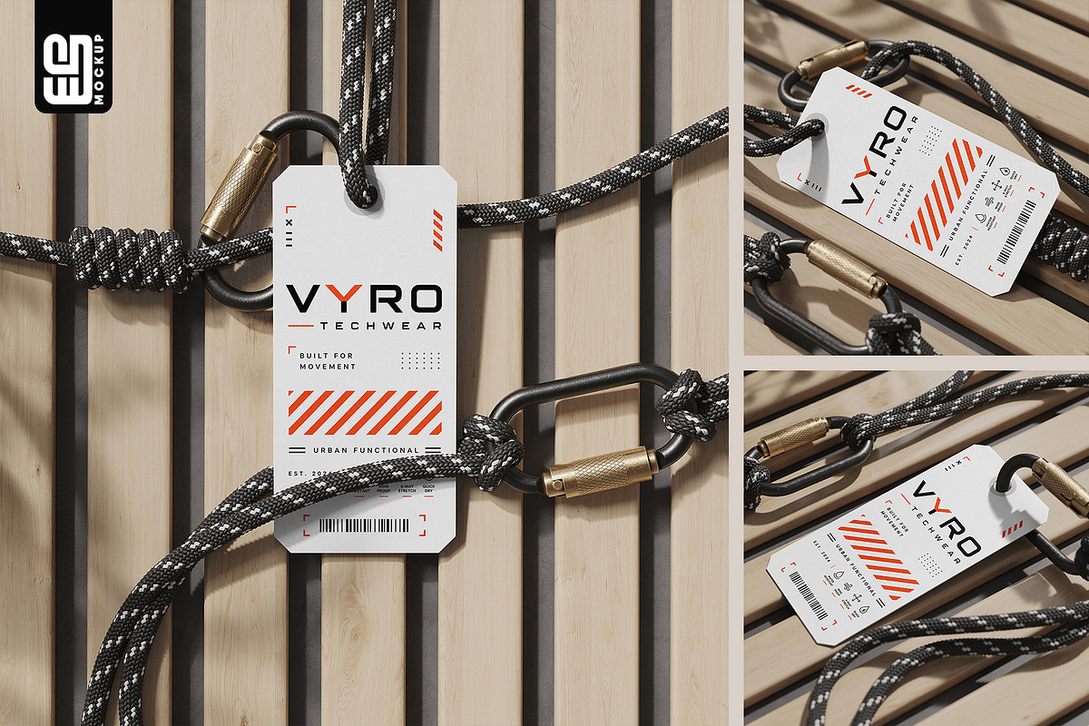 Clothing Tag with Rope Mockup, an Advertising Mockup by SD Mockup (Photo 1 of 4)