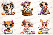 Funny Bath Animal Clipart, an Illustration by DreamCafeArt (Thumbnail 5 of 6)