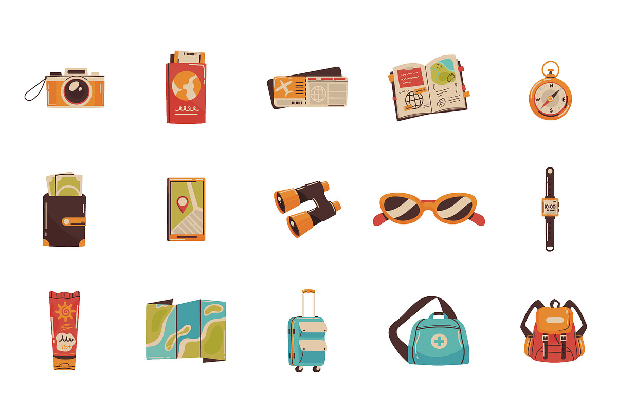 Tourism Essentials Illustration Set