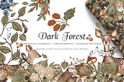 Watercolor Dark Forest Nursery Set, an Animal Illustration by Pati Paints (Thumbnail 1 of 13)