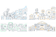 Finance - Line Illustrations Bundle, an iPhone Mockup by Boyko Pictures (Thumbnail 11 of 12)
